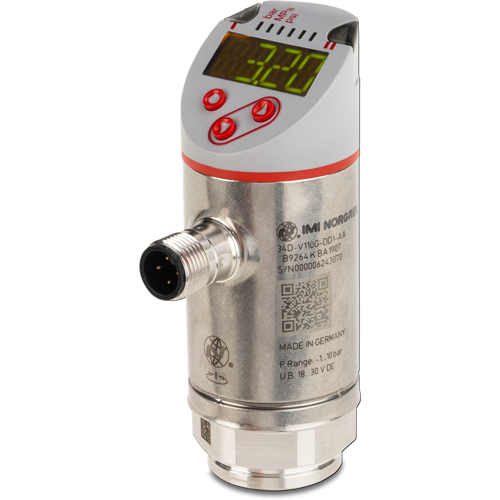 34D Pressure Sensor, 0 … 600 bar, IO-Link configurable